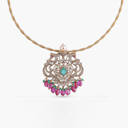 Charitha Moissanite Silver Pendant Necklace