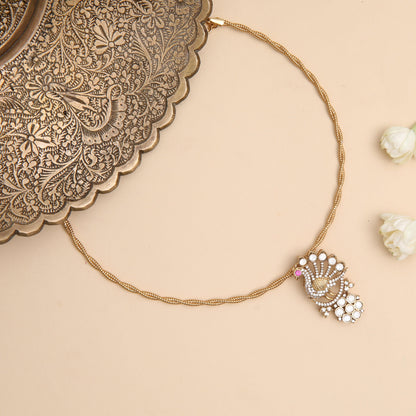 Nityaa Moissanite Silver Pendant Necklace