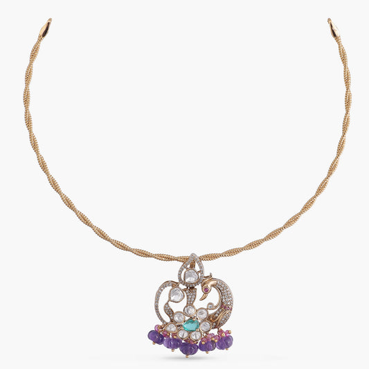 Madhura Moissanite Silver Pendant Necklace