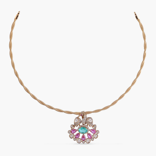 Mayurakshi Moissanite Silver Pendant Necklace