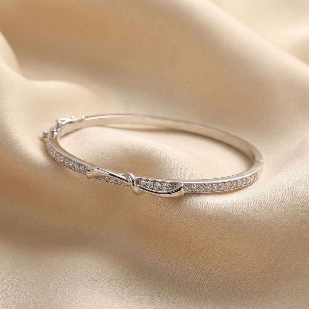 Eternity Delicate CZ Silver Bracelet
