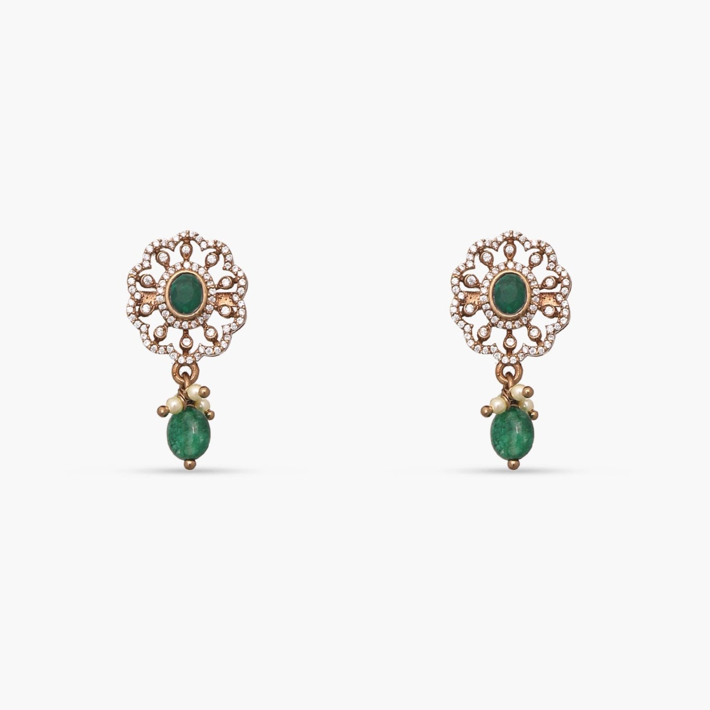 Ganaraj Moissanite Silver Pendant Set