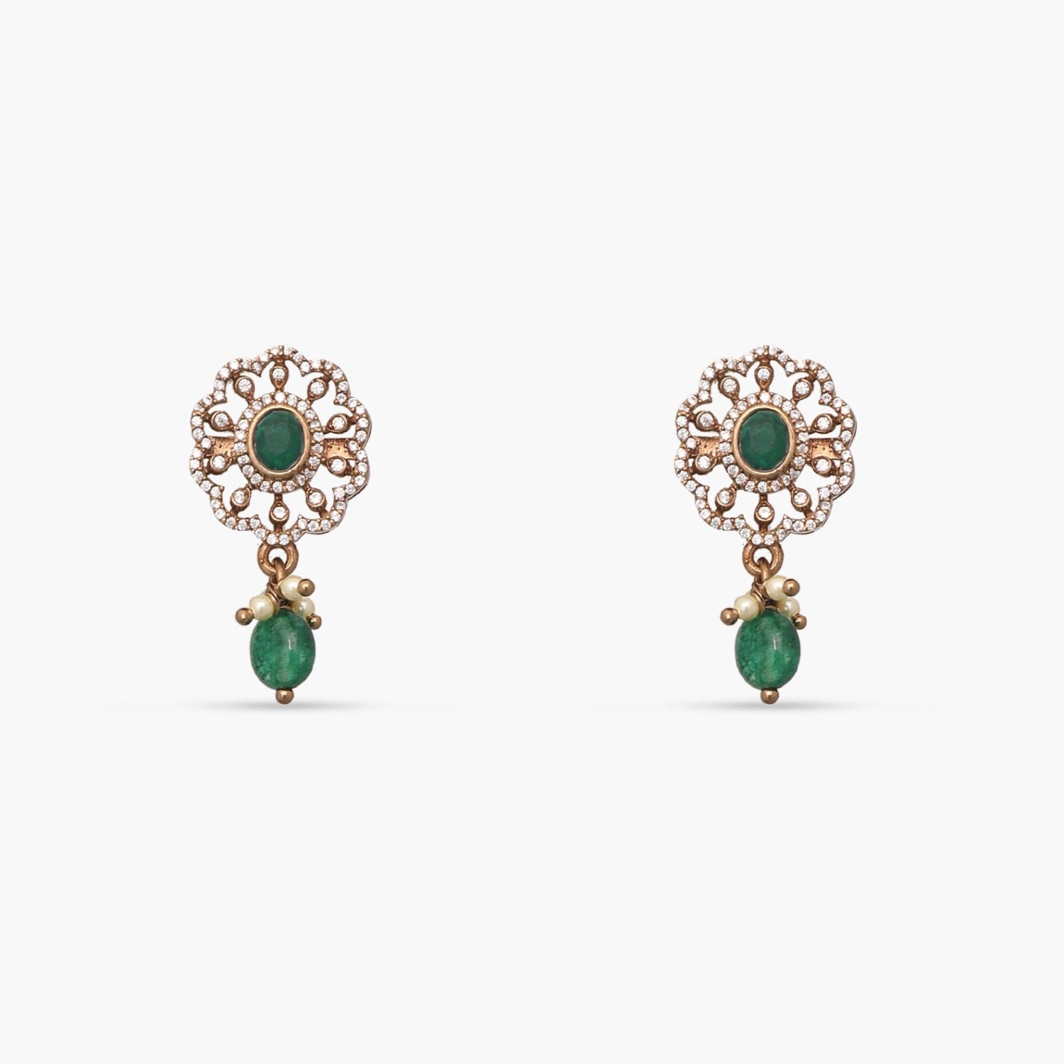 Ganaraj Moissanite Silver Pendant Set