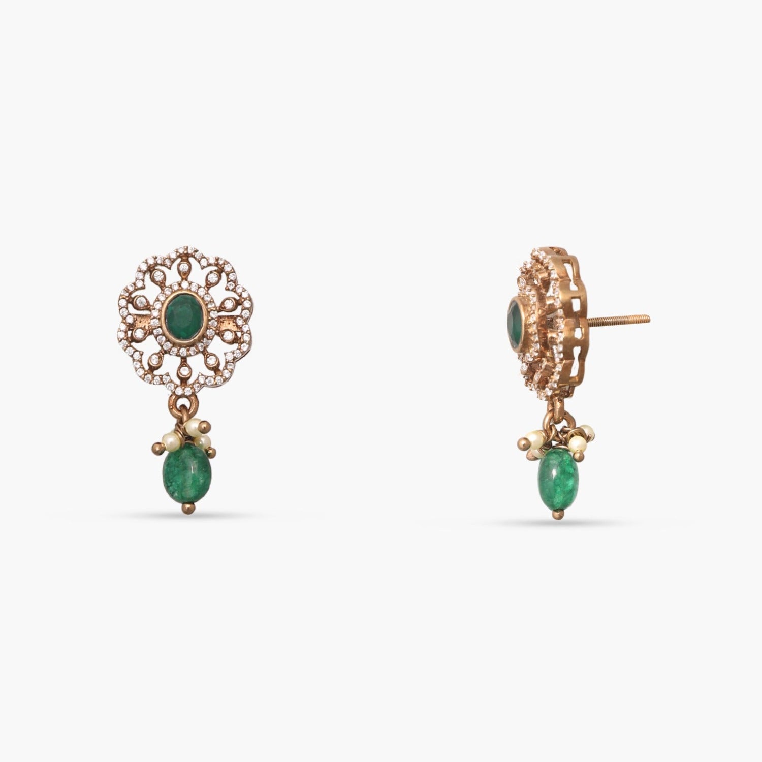 Ganaraj Moissanite Silver Pendant Set