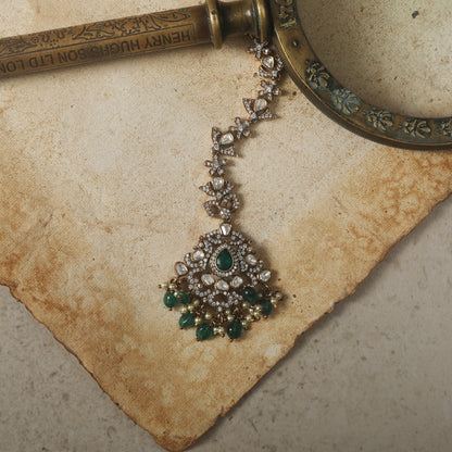 Apara Moissanite Silver Maang Tikka