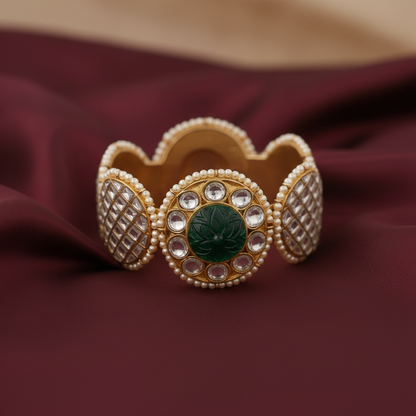 Mohini Polki Silver Bangle