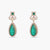 Ahad Moissanite and Gemstone Silver Drop Earrings