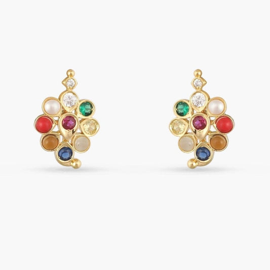 Pushpika Navaratna Silver Stud Earrings