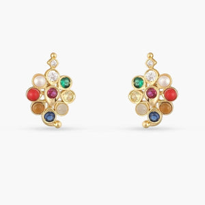 Pushpika Navaratna Silver Stud Earrings