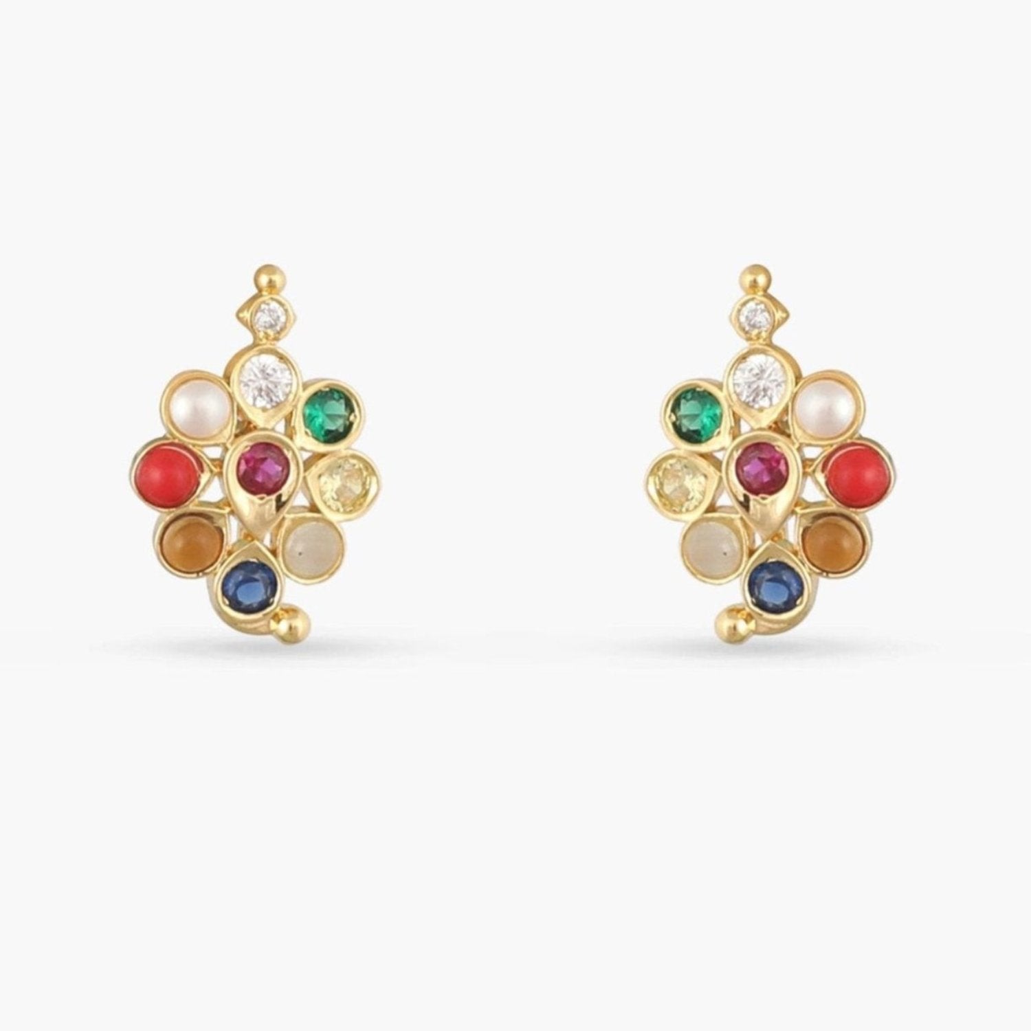 Pushpika Navaratna Silver Stud Earrings