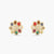 Navaratna Blossom Silver Stud Earrings