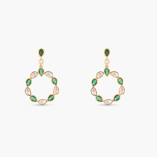 Midnight Blossom Moissanite Silver Drop Earrings
