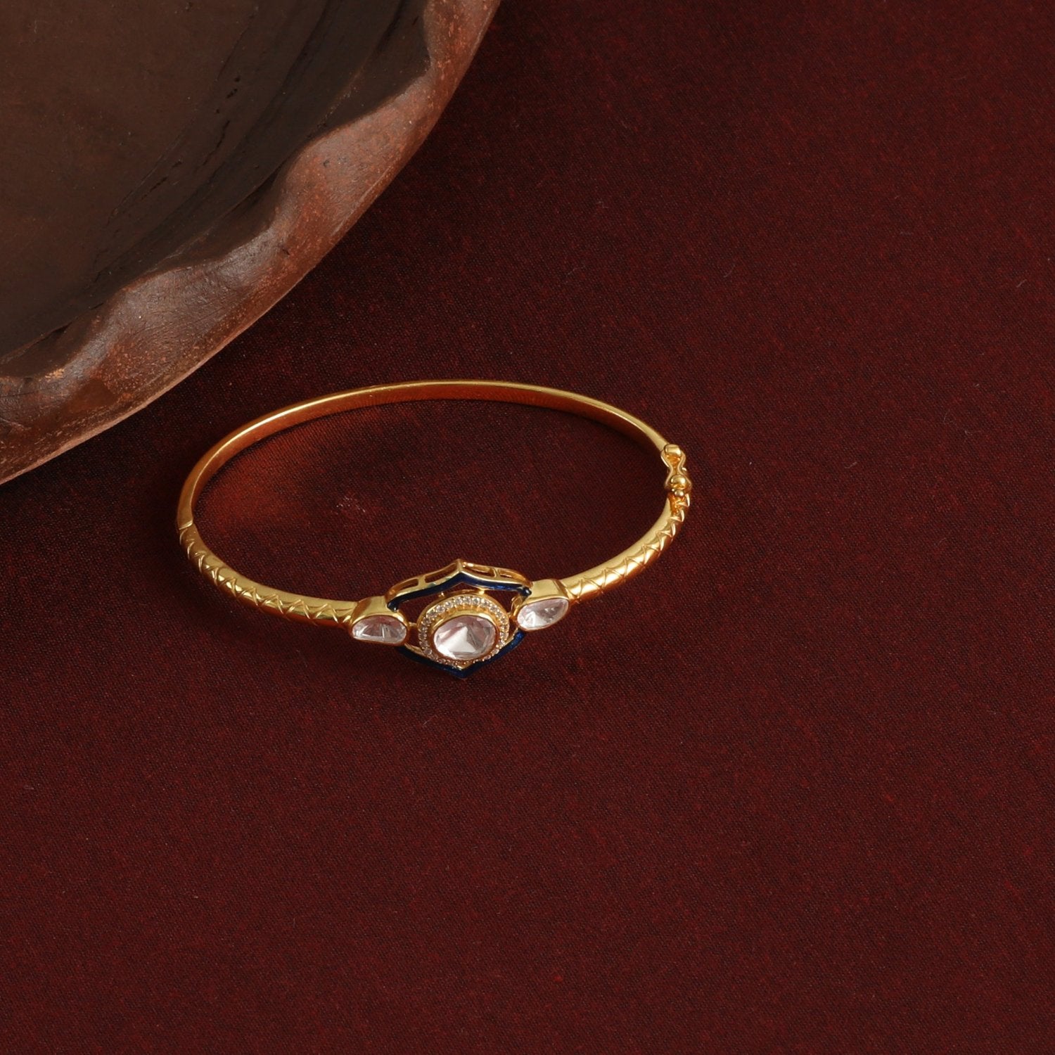 BBlue Aura Moissanite Silver Bracelet