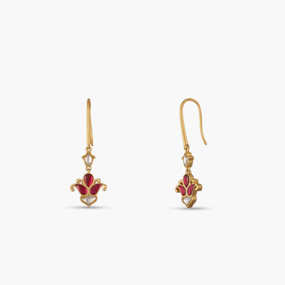 Malati Jadau Silver Hoop Earrings