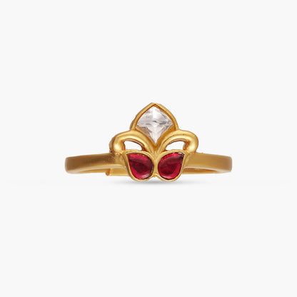 Pakhi Jadau Silver Ring