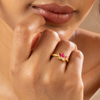 Kamal Jadau Silver Ring