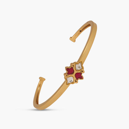 Pushp Jadau Silver Bracelet