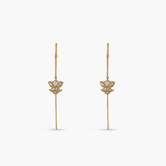 Sitara Jadau Silver Threader Earrings