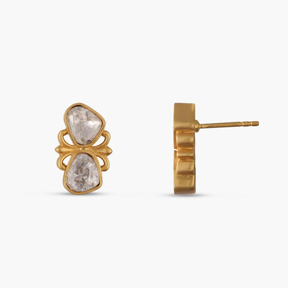 Shubhra Jadau Silver Stud Earrings