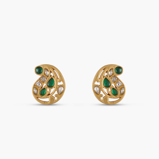 Aamra Jadau Silver Stud Earrings
