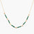 Malachite Bar Charm Silver Necklace