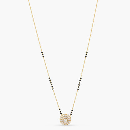 Mrinal CZ Silver Mangalsutra
