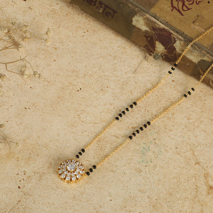 Mrinal CZ Silver Mangalsutra