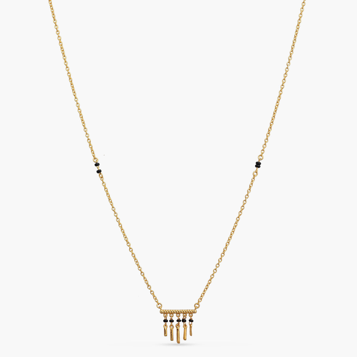 Fringe Drop CZ Silver Mangalsutra