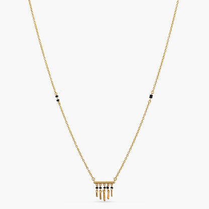 Fringe Drop CZ Silver Mangalsutra