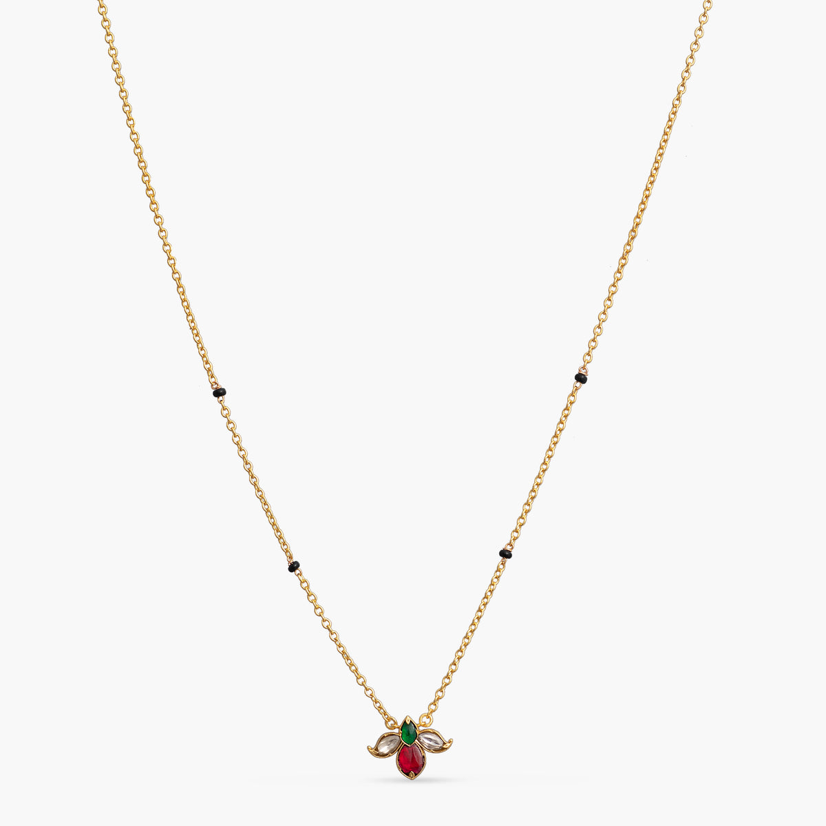 Petal Bloom CZ Silver Mangalsutra