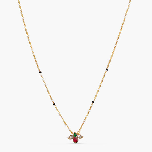 Petal Bloom CZ Silver Mangalsutra