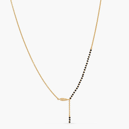 Elin Leaf Charm Silver Mangalsutra