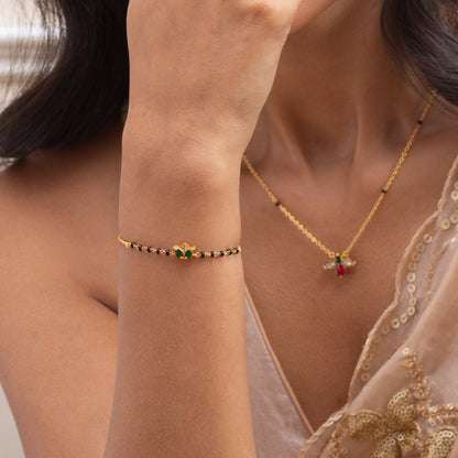 Tessa CZ Silver Mangalsutra Bracelet