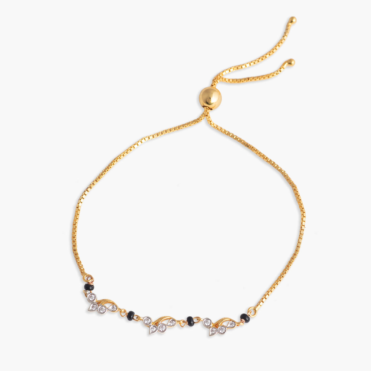 Zara CZ Silver Mangalsutra Bracelet
