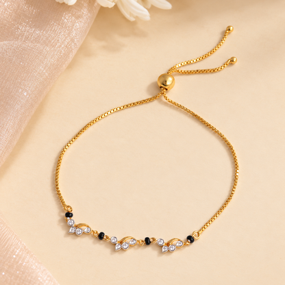Zara CZ Silver Mangalsutra Bracelet