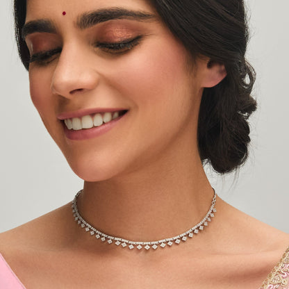 Angelic CZ Silver Necklace