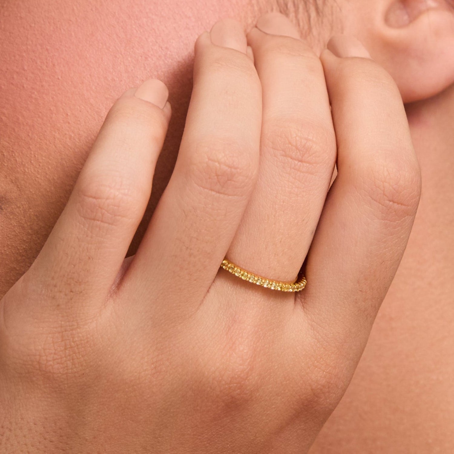 Circle of Love Yellow Silver Ring
