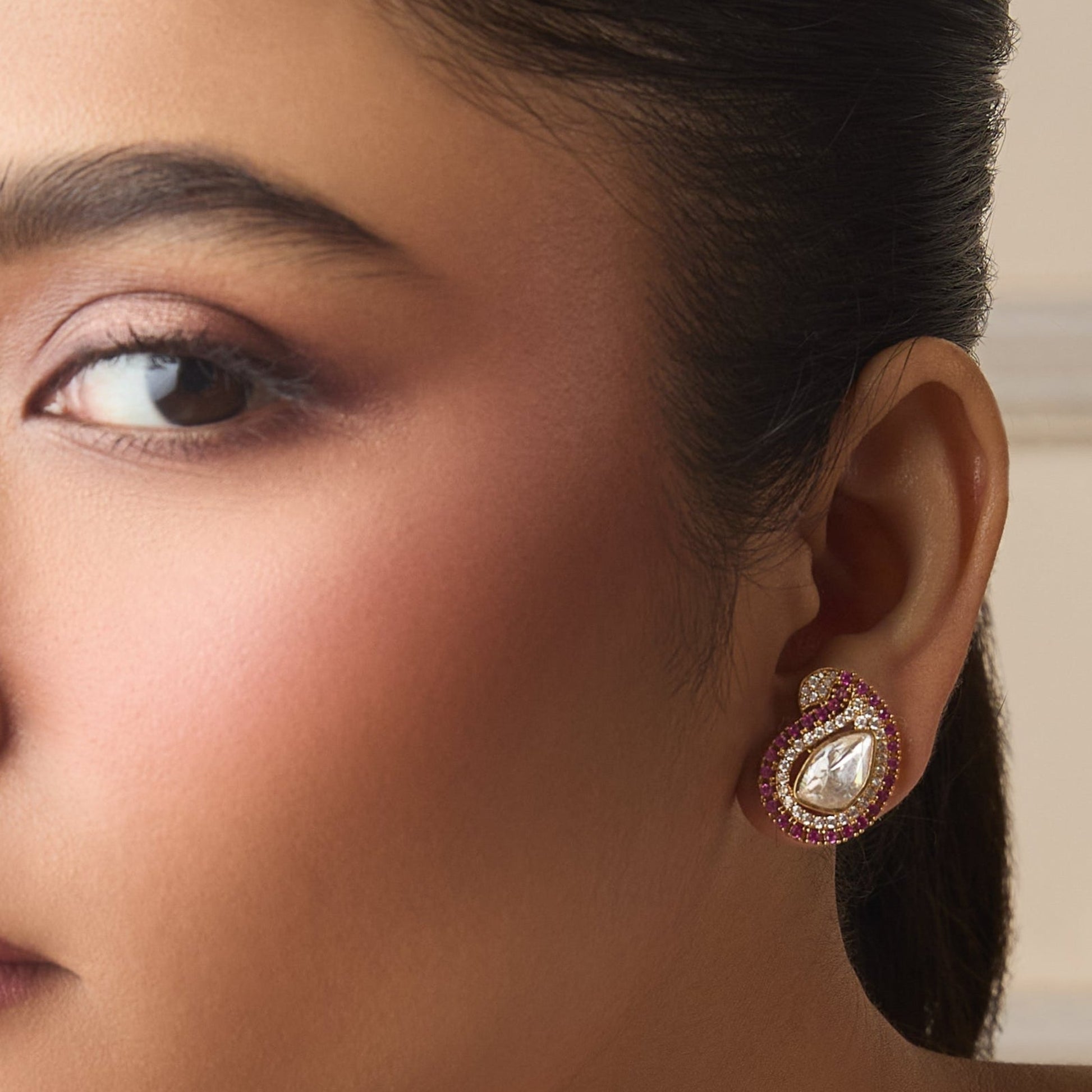 Ira Moissanite Silver Stud Earrings