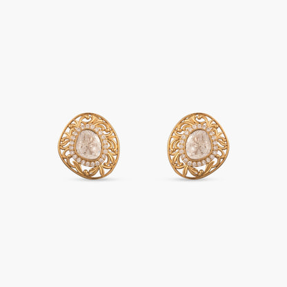 Myra Moissanite Silver Stud Earrings