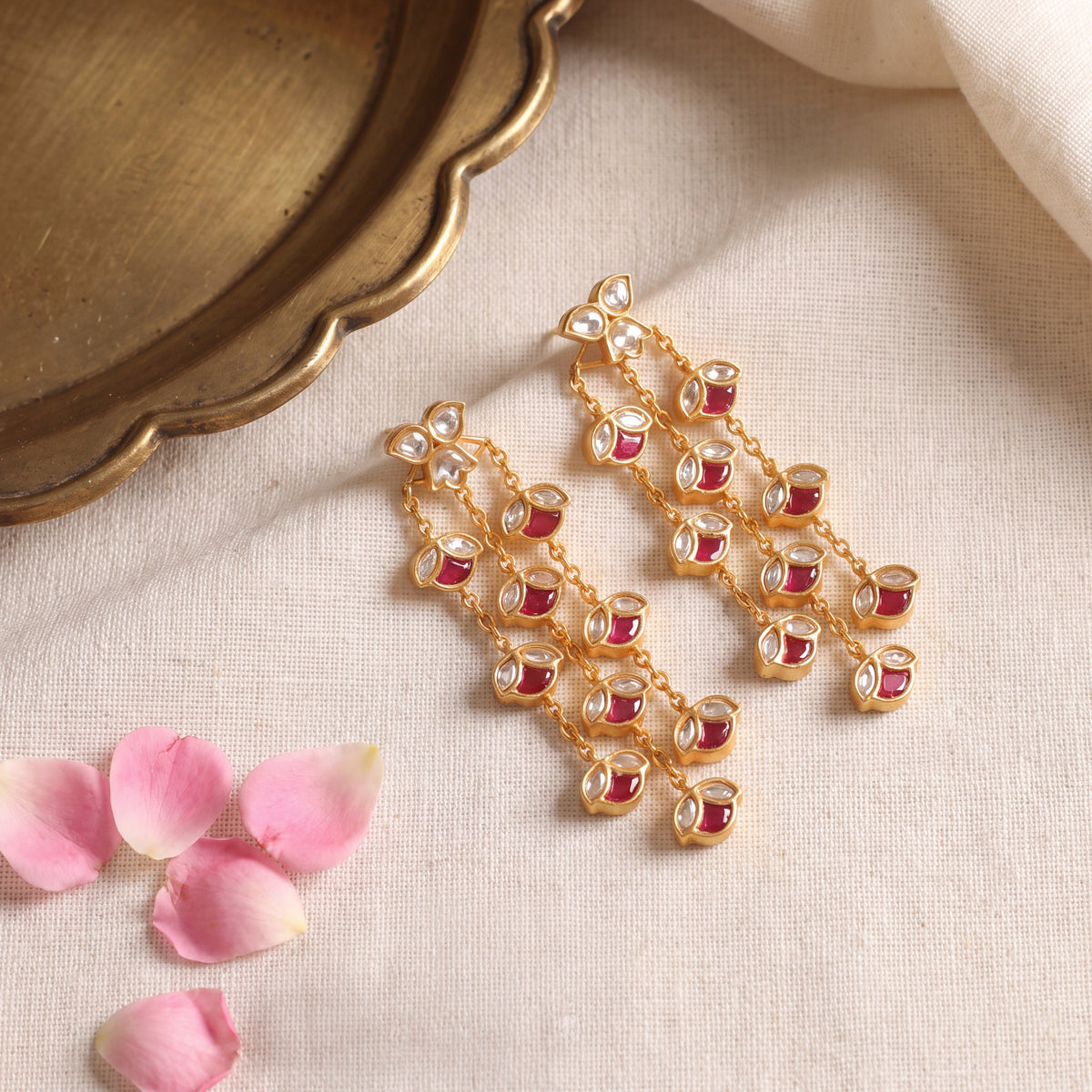 Sadya Gold Plated Sterling Silver Earrings