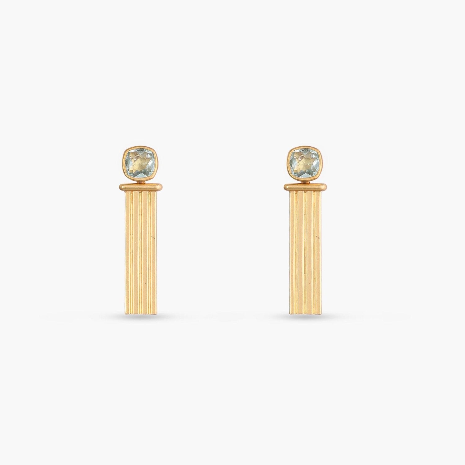 Dune Gold plated Silver Drop Earrings