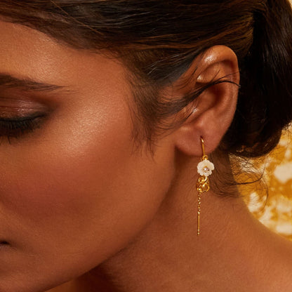 Blosso Veil Silver Threader Earrings
