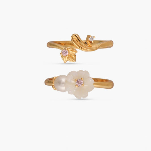 Blossom Veil Playful Silver Stackable Finger ring