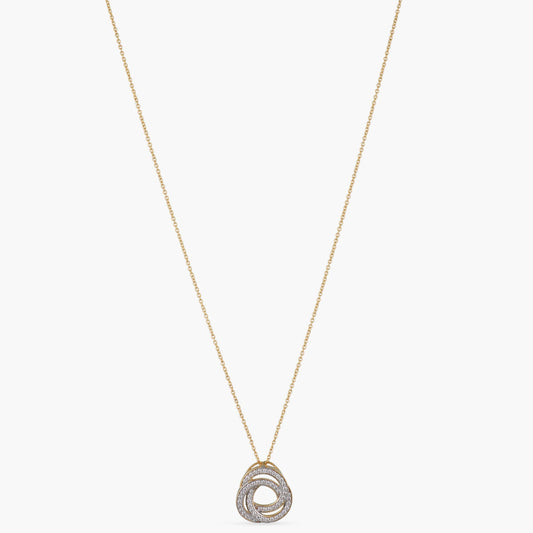 Love Knot CZ Silver Pendant Necklace