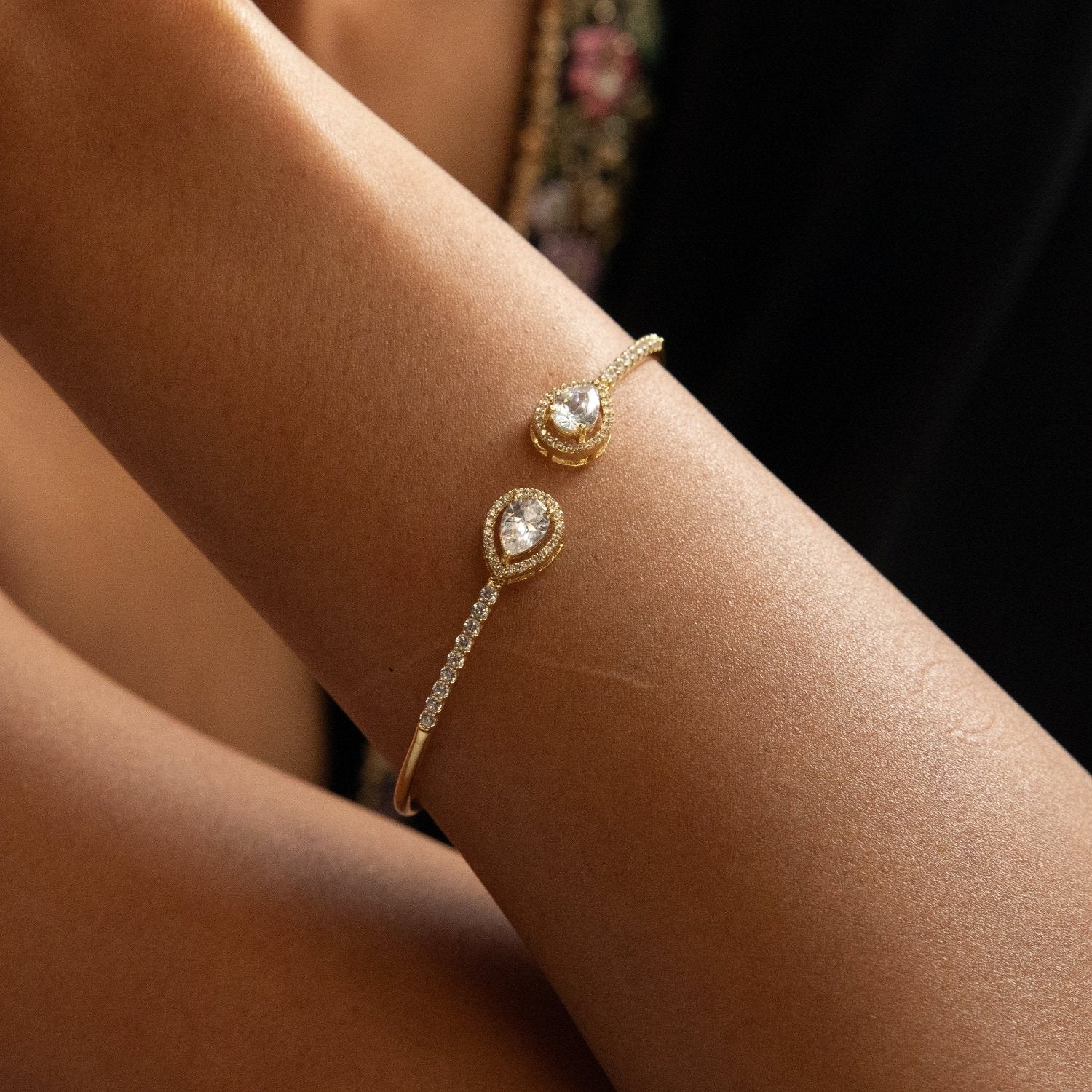 Solara CZ Gold Plated Silver Bracelet