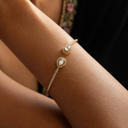 Solara CZ Gold Plated Silver Bracelet