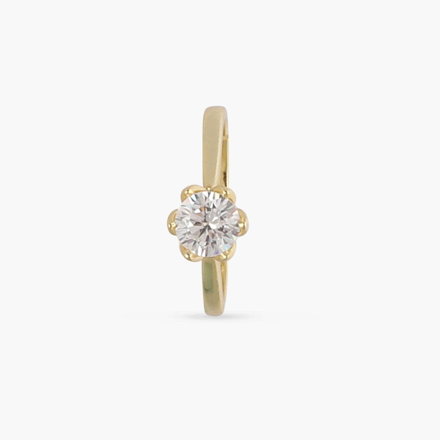  Flora CZ Gold Plated Silver Ring