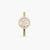 Ovaline CZ Gold Plated Silver Ring