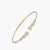 Elara CZ Teardrop Open Gold Plated Silver Bracelet