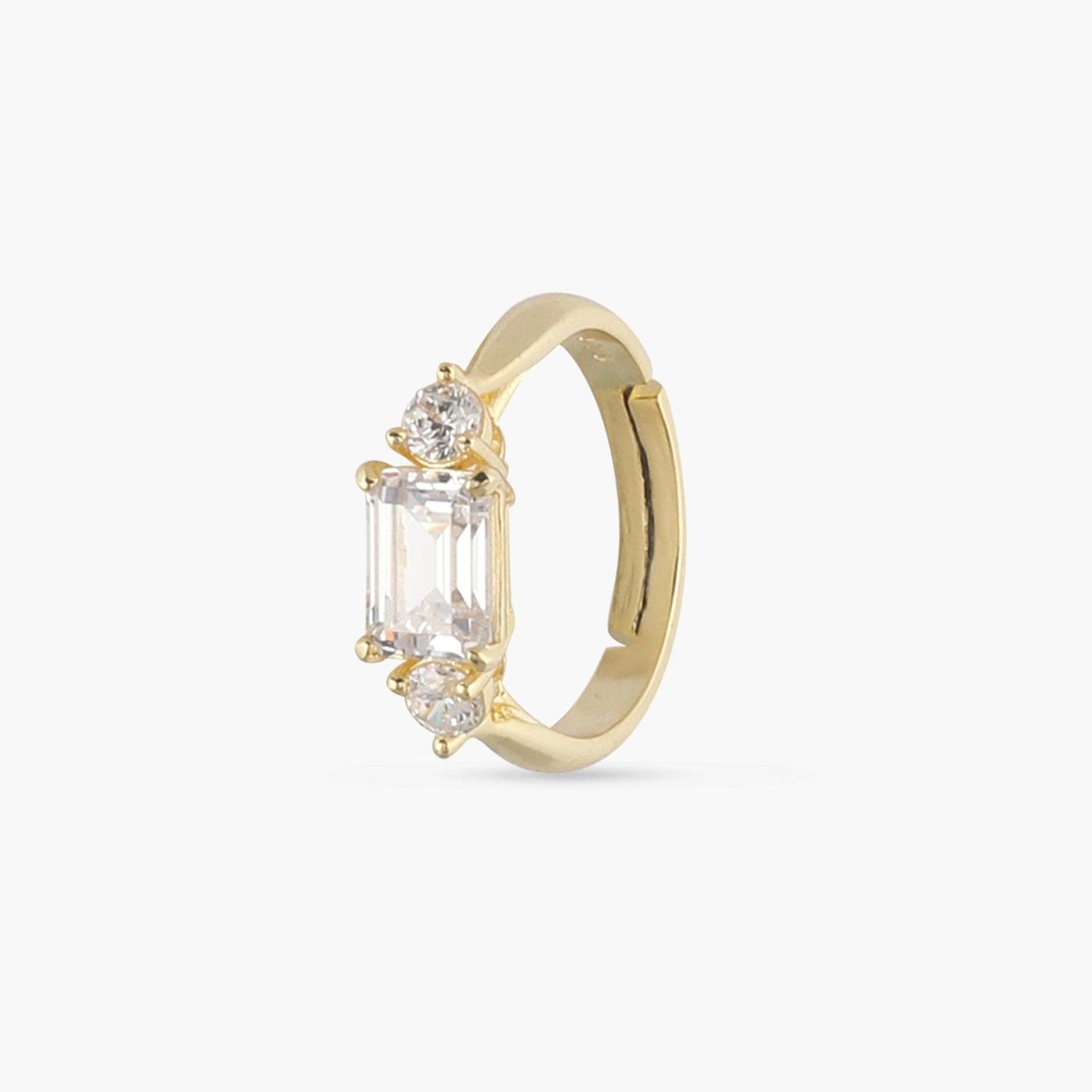 Aure CZ Gold Plated Silver Ring